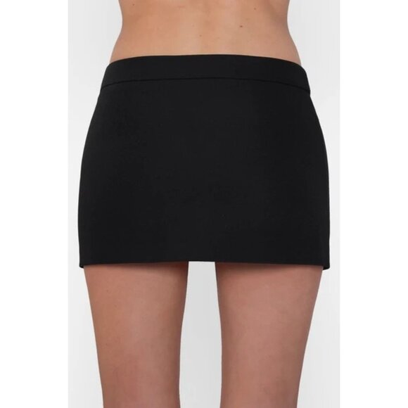 LEAU Classic Column Micro Mini Skirt in Black - Picture 3 of 5